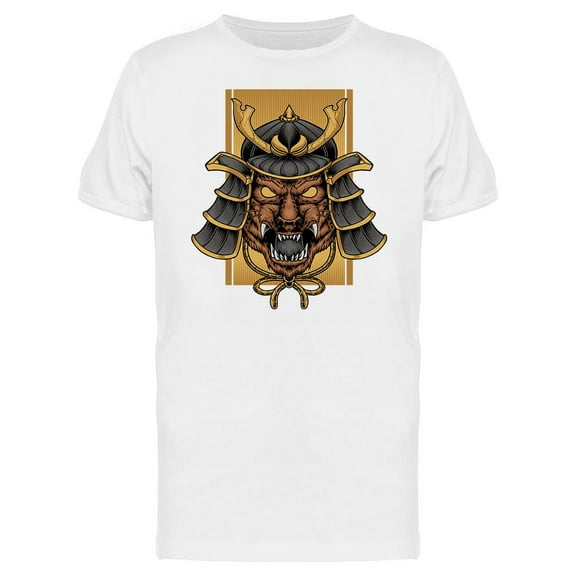 Samurai Lion Head T-Shirt Men -Image by Shutterstock, Male x-Large