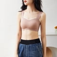 thumbnail image 5 of Gibobby Brasier mujer Sujetador sin costuras sin para mujer, 2 uds., sin mangas(Café + Beige,XL), 5 of 5