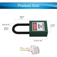 thumbnail image 2 of Wekity 3PCS Lockout Tagout Locks Safety Padlock Loto Locks Keyed Alike PA Lock Out Tag Out Steel Shackle Small Luggage Padlocks Green 3PCS-0621, 2 of 5