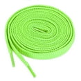 thumbnail image 1 of 2 Pares De Cordonas Cintilla Agujetas De Capa Doble Gruesas Planas Huecas Unisexo Verde Fluorescente 120cm / 47.24, 1 of 4