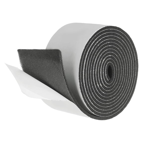 Weather Stripping Door Seal, 2" x 1/8" Adhesive Foam Tape Seal Soundproof Insulation Strips for Door Frame Window Gaps (6.5 Feet)