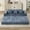 Blue|King|Chenille, variant on Aukfa Tufted Futon Convertible Folding Sofa Bed with Back Support, Twin Size, Corduroy, Black