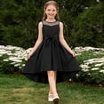 thumbnail image 7 of Amidoa Girls Summer Dresses Sleeveless A-Line Flowy Dresses Casual Midi Bow Mesh Sundress Black Size 10, 7 of 7