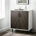 thumbnail image 3 of Hampton 28" Armoire d'Appoint en Frêne Brun Bookmatch/blanc Massif, 3 of 7