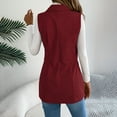 thumbnail image 5 of Gaexia Vest Tops for Women,Corduroy Vest with Collar for Women Cozy Autumn Winter Fashion Outerwear Casual Layering Piece, 5 of 6