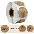 thumbnail image 5 of 1" Round Kraft Thank You Stickers, 500 Labels Per Roll Decorative Stickers, 5 of 5