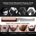 thumbnail image 3 of Peine redondo de acero inoxidable para dientes, peine para Barba, bolsillo plegable, peine para dar forma al bigote, 3 of 8
