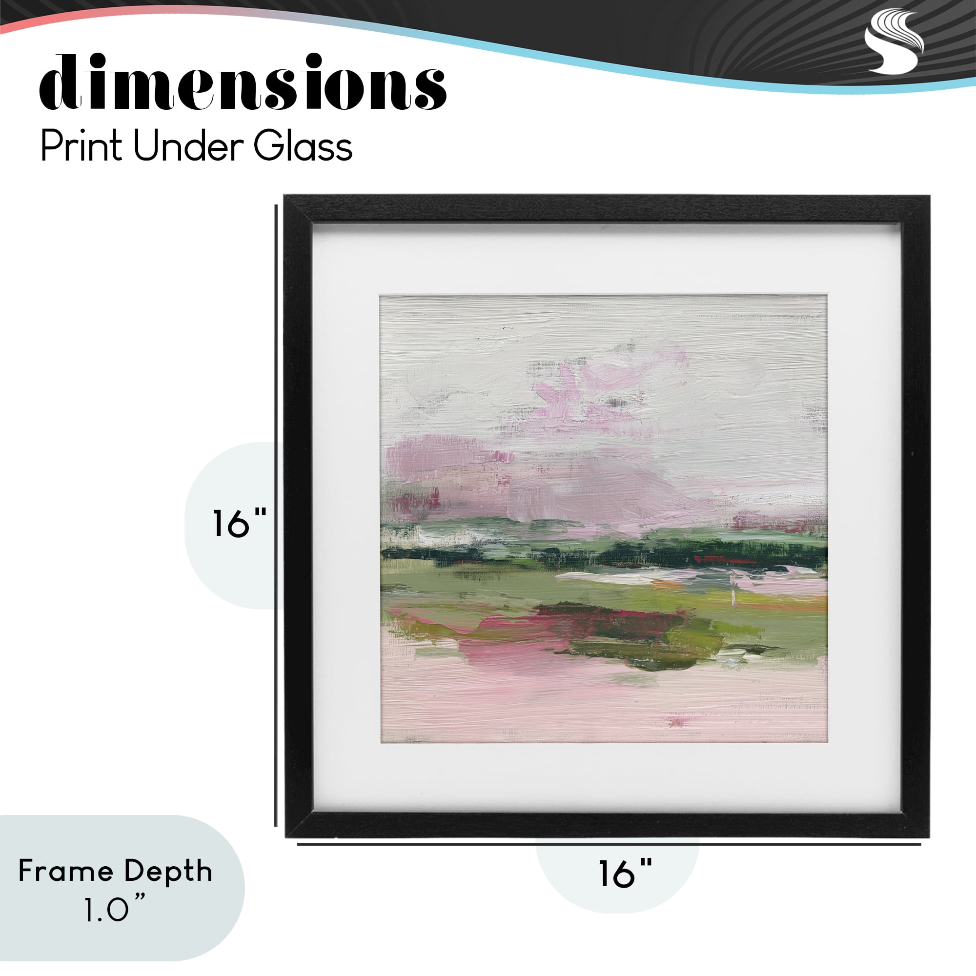 Stupell Industries Hills In Bloom Abstraction Black Framed Print Under Glass, design by Svetlana Aleynikova
