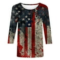 thumbnail image 5 of Fourth of July Accessories,Daily ,Cadancy Plus Size Tops for Women Dressy Summer,Cute Clothes Trendy Blouses Casual, T Shirts Graphic Tees,Playeras De Mujer ,Multicolor 3X, 5 of 5