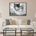 thumbnail image 3 of Black White Wolves Wall Art Painting Picture No Frame Poster Home Bedroom Decor15*20cm, 3 of 5