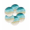 thumbnail image 7 of 13 Inch Round Placemats Set of 6, Turquoise Summer Beach Coastal Non Slip Heat Insulation PP Table Mats, Nautical Beige Seaside Washable Place Mats for Kitchen Dining Party Table Decor, 7 of 7