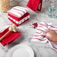 thumbnail image 2 of Ensemble de Linges à Vaisselle KitchenAid Albany, Lot de 8, Rouge Passion/blanc, 30x30 cm, 2 of 4