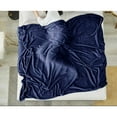thumbnail image 2 of Navy Blue Extra Soft Cozy Microfiber Solid Color Throw Picnic Sofa Bed Blanket Twin - Navy Blue, 2 of 4