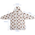 thumbnail image 6 of Football Helmet Brown Pattern Teens Oversized Sherpa Wearable Blanket Hoodie, Hooded Blanket Sweatshirt with Large Pockets, 6 of 6