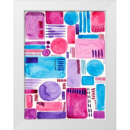 Moore Regina 15x18 White Modern Wood Framed Museum Art Print Titled - Mod Shapes II