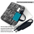 thumbnail image 3 of YFYANG 14 inch Universal Laptop Bag Oxford Cloth Laptop Sleeve, Multi-functional Vintage Black and White Line Graffiti Notebook Computer Messenger Bag Handbag, 3 of 8