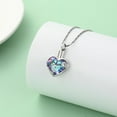 thumbnail image 3 of Sea Turtle Urn Necklaces for Ashes for Women Men Stainless Steel Crystal Heart Urn Locket Pendant Keepsake Memorial Cremation Jewelry, 3 of 6