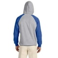 thumbnail image 3 of Jerzees Adult 8 oz. NuBlend Colorblock Raglan Pullover Hood - 96CR, 3 of 4