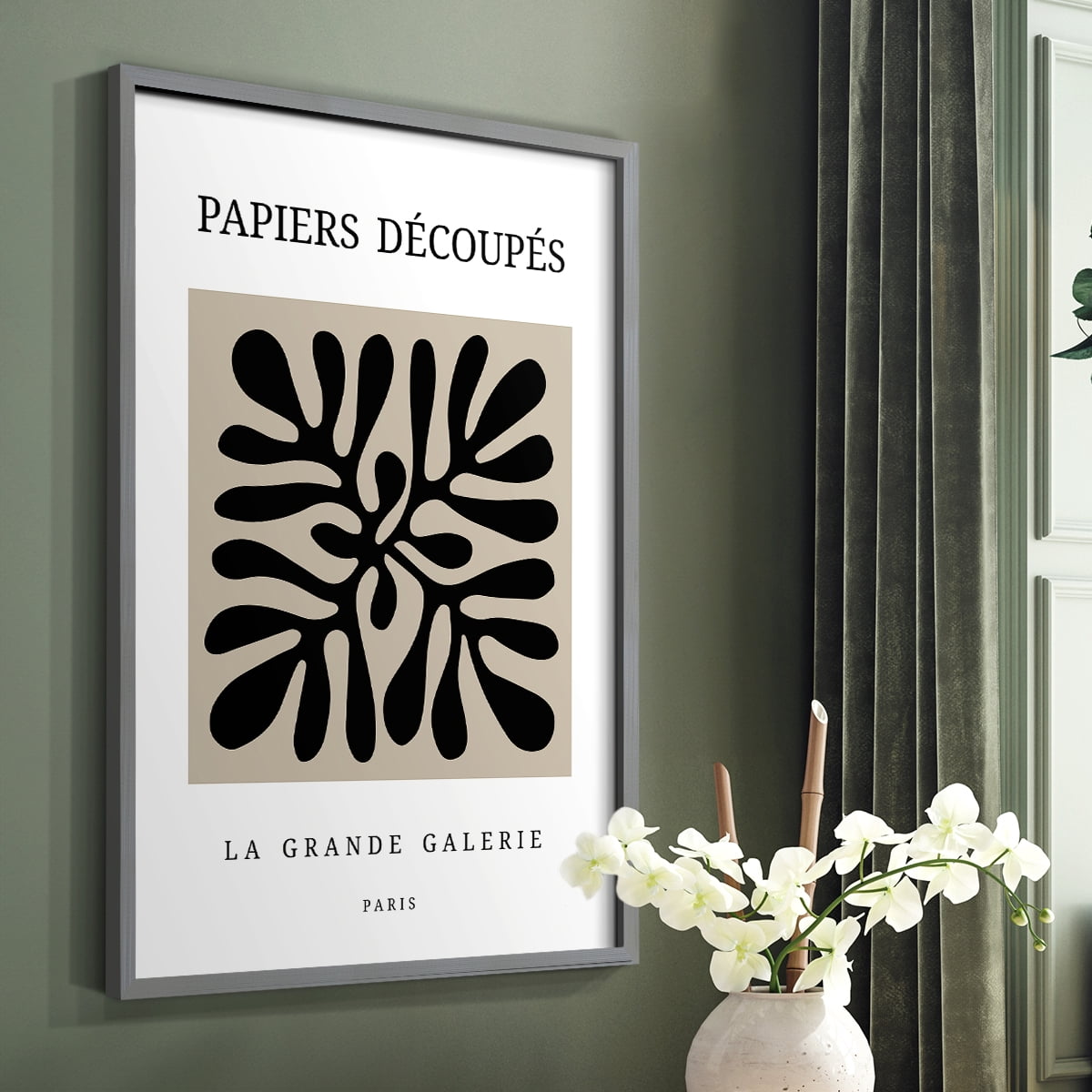 Matisse CCCXCIII in Gray Solid Wood 8 x 10 Framed Print