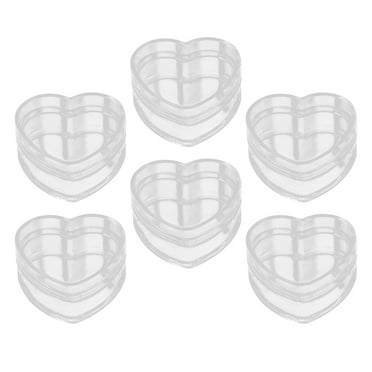6 Pcs Heart Shaped Box Treat Boxes Storage Boxes Transparent Snacks Boxes Candy Wrapping Boxes