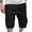 Black, variant on Enjoytime Mens Cargo Shorts Solid Color Elastic Waist Straight Casual Gym Shorts with Pockets for Workout Running Black L