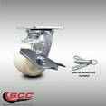 thumbnail image 2 of 4 Inch Stainless Steel Nylon Caster with Roller Bearing and Brake/Swivel Lock, 2 of 2
