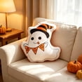 thumbnail image 5 of OCCOA Shaped Soft Throw Pillow with Ghost Pumpkin Skull Prints, Fluffy Cushion for Sofa Bed Couch, Indoor Autumn Interior Ornament, Multicolor, 5 of 6
