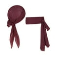 thumbnail image 3 of Conjunto de disfraz de pirata Strade Fareast Limited Cinturón y pañuelo Rojo oscuro, 3 of 8