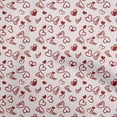 thumbnail image 1 of oneOone Georgette Viscose Maroon Fabric Valentine Love Heart Craft Projects Decor Fabric Printed By The Yard 42 Inch Wide, 1 of 4