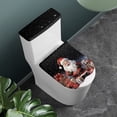 thumbnail image 2 of HELLHERO Father Christmas Elastic Edge Toilet Cover Set Fits All Toilet Shapes Universal Toilet Lid Covers Bathroom Supplies Easy to Clean 17x21 Inches, 2 of 5
