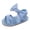 Light Blue, variant on WUANDIXFA Baby Girls Summer Sandals with Flower Soft Sole Toddler First Walker Crib Dress Shoes (Pink, 4)