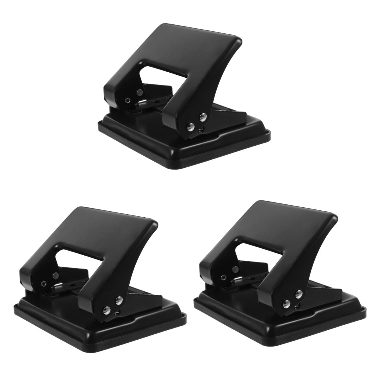 Luxshiny  Durable Handheld 2 Hole Punch for Office Use and Scrapbooks 3Pcs