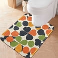 thumbnail image 2 of Yayeee Bath Rug for Bathroom Floor Non Slip Rectangle Fluffy Soft Absorbent Mat, 16"x24", Black Clover Pattern, 2 of 7