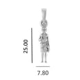 thumbnail image 2 of Sterling Silver (92.5% purity) God Swaminarayan Chain Pendant (Pendant with Chain) for Men & Women Pure Silver Swaminarayan Chain Locket for Good Health & Wealth INCLUDING Silver Chain, 2 of 5