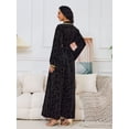 thumbnail image 3 of Longue robe Dorée de Style Moyen-Orient Musulman Jupe Élégante (Noir, TG), 3 of 5