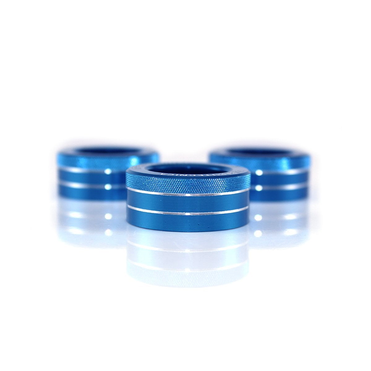 3x 3x AC Knob Control Volume Blue Cover Rings Trim for Subaru BRZ GT86 FT86 FR-S