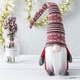 thumbnail image 2 of Gnomo de invierno nórdico hecho a mano, decoración navideña, decoraciones de gnomos, gnomos de peluche navideños, muñecos de duende sin rostro navideños, 2 of 5