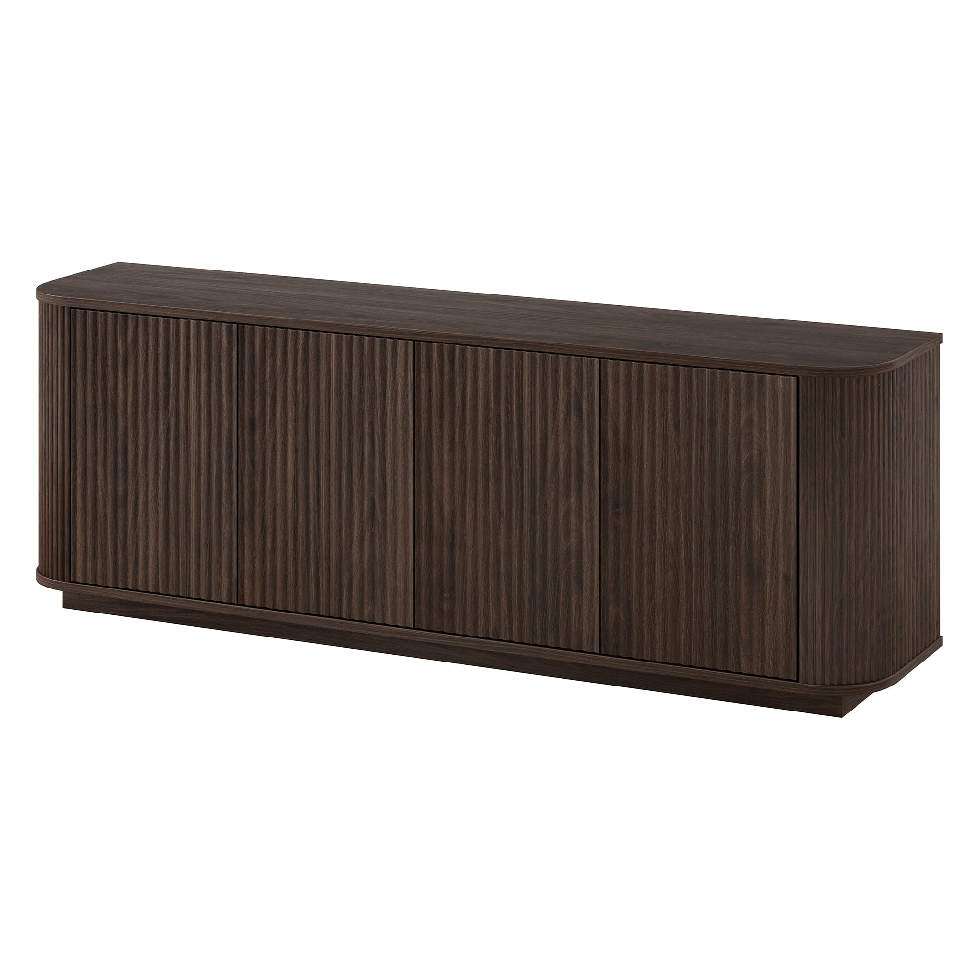 Evelyn&Zoe Canton Transitional TV Stand For TVs up to 75", Alder Brown