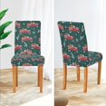 thumbnail image 3 of Yayeee 2 Pack Dining Chair Covers Stretch Parson Chairs Slipcovers Seat Protector, Green Christmas Truck Pattern, 3 of 6