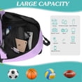 thumbnail image 2 of WOLT Mesh Purple Soccer Bag Backpack with Shoe and Ball Compartments for Girls Ball Equipment Bag, 2 of 4