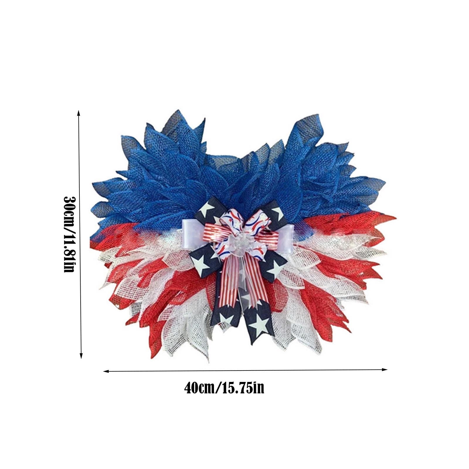 Stijggn 4th of July Decor Bow for Wreath 4th of July Decorations Outdoor Red White Blue Stripe Stars Tree Topper Bows for Patriotic,Independence Day,Memorial Day,Veteran's Day