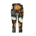 thumbnail image 4 of QATAINLAV Women's Cropped Workout Leggings 2024 Halloween Novelty Printed Legging Capris Casual Milk Silk Soft High Waisted Yoga Capri Pants Lightening Sales Black S, 4 of 5