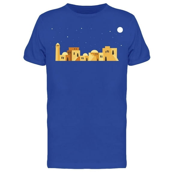 Jerusalem Over A Night Scene  T-Shirt Men -Image by Shutterstock, Male Medium
