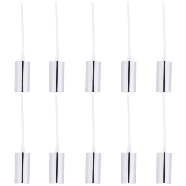 10 piezas de cabezales de pulverización para botella de riego, pulverizador de niebla fina, tapas de botella de pulverización de repuesto, cabezal de pulverización de aluminio (plateado)