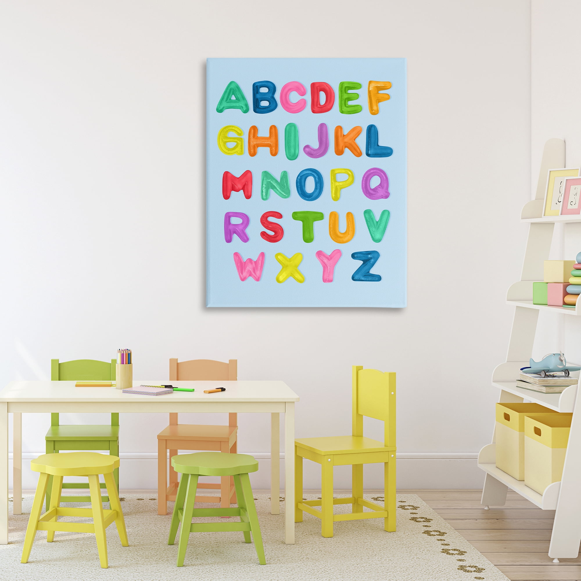 Stupell Industries Gummy Candy Alphabet Canvas Wall Art, design by LISH Creative