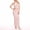 Light Pink, variant on JYYYBF Women Long Bodycon Dress Solid Color Tie-Up Halter Neck Sleeveless Backless Dress Summer Waist Cutout Party Knit Dress