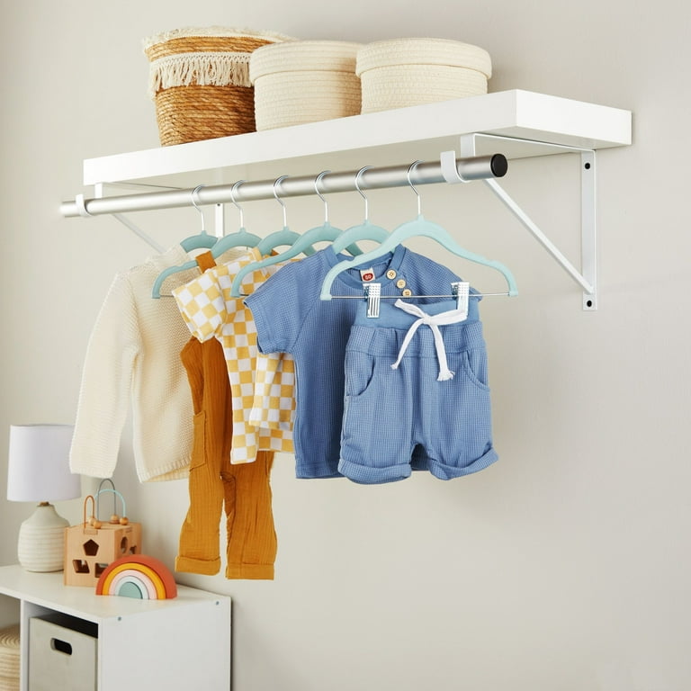 Grohanger Space Saving extendable Baby Hangers with Clips (10-16.4). Only  Expandable Kids Hangers with Full Adult Size Trouser bar and Clips. 18