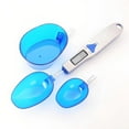 thumbnail image 4 of Báscula de cocina digital. Cuchara medidora electrónica de gramos, 500 g/0,1 g. Bonita báscula digital azul con 3 cucharas medidoras para racionar leche y harina, 4 of 7