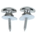thumbnail image 1 of Copper Guitar Strap Locks Mushrooms Heads Guitar Bass Strap Locks Pins Belt Buckle Buttons Silver/Black Guitar Strap Lock 2Pcs He Qiyong unisex, 1 of 2