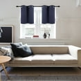 thumbnail image 2 of Unique Bargains Blackout Window Curtains Kitchen Panels Set of 2 Navy Blue 29" x 18", 2 of 8